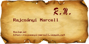 Rajcsányi Marcell névjegykártya
